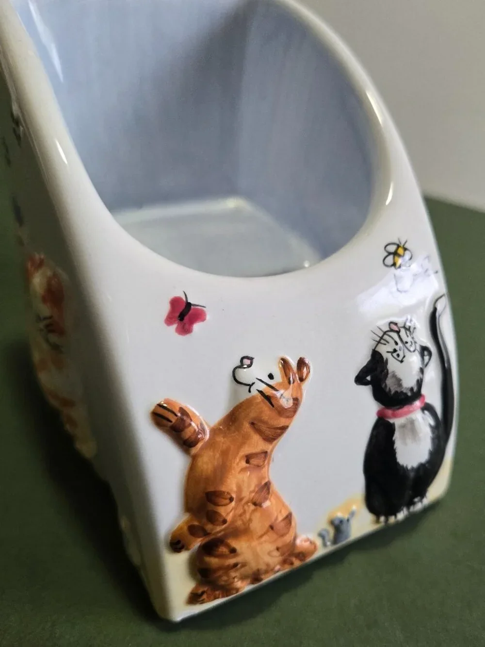 Ceramic Kitty Desk Organizer
